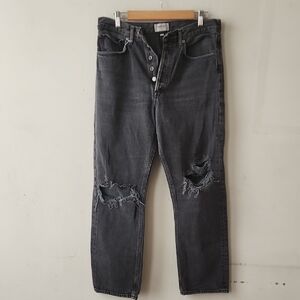 New Without Tag Agolde Men's Relaxed Distressed Gray Jeans